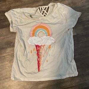 Kids white rainbow shirt